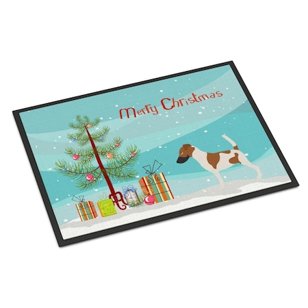 Carolines Treasures Smooth Fox Terrier Christmas Indoor or Outdoor Mat, 24 x 36 in. BB8441JMAT